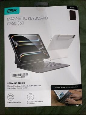 ESR Magnetic Keyboard Case 360 Rebound for IPad Air 13inch M3/M2 2024/2025 Black